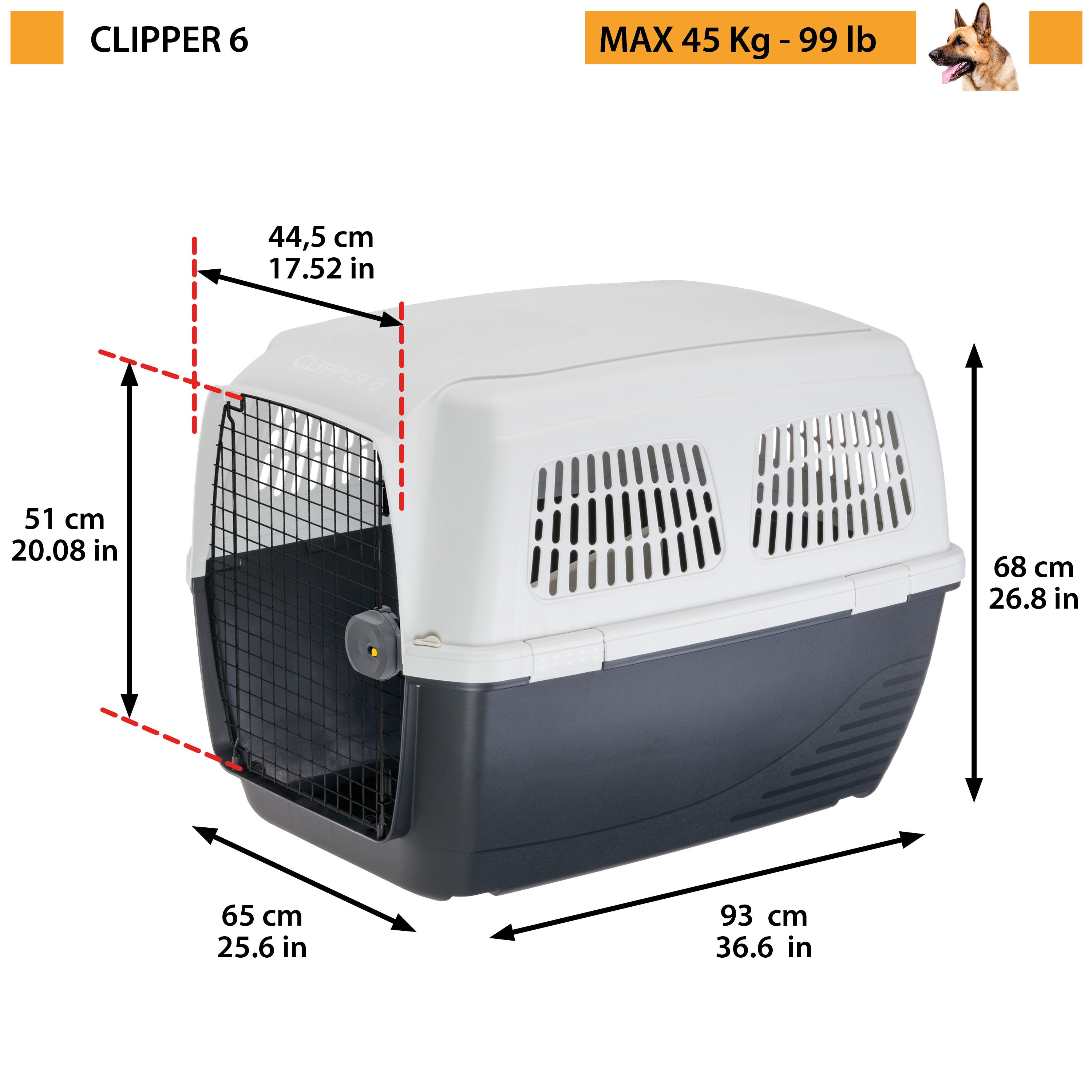 Zaino Per Cani Trasportino CADOCA Per Cane E Gatto Taglia M - 60x42x44cm, Pieghevole, Traspirante, Per Viaggi Gabbia Viaggio Animali Domestici - 14