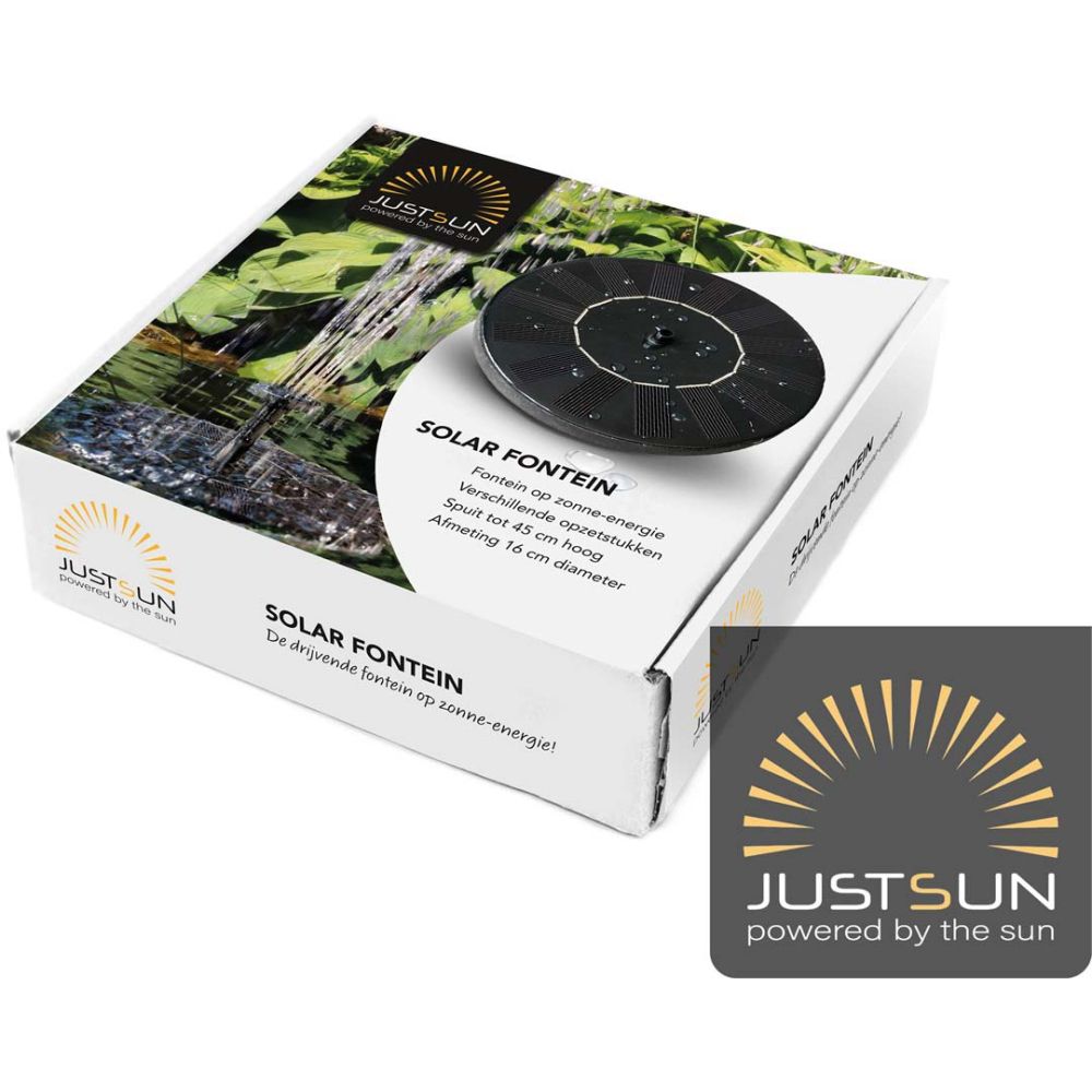 Fontaine extérieure ronde en résine alimentation solaire Fontaine + batterie + éclairage Just Sun - 8