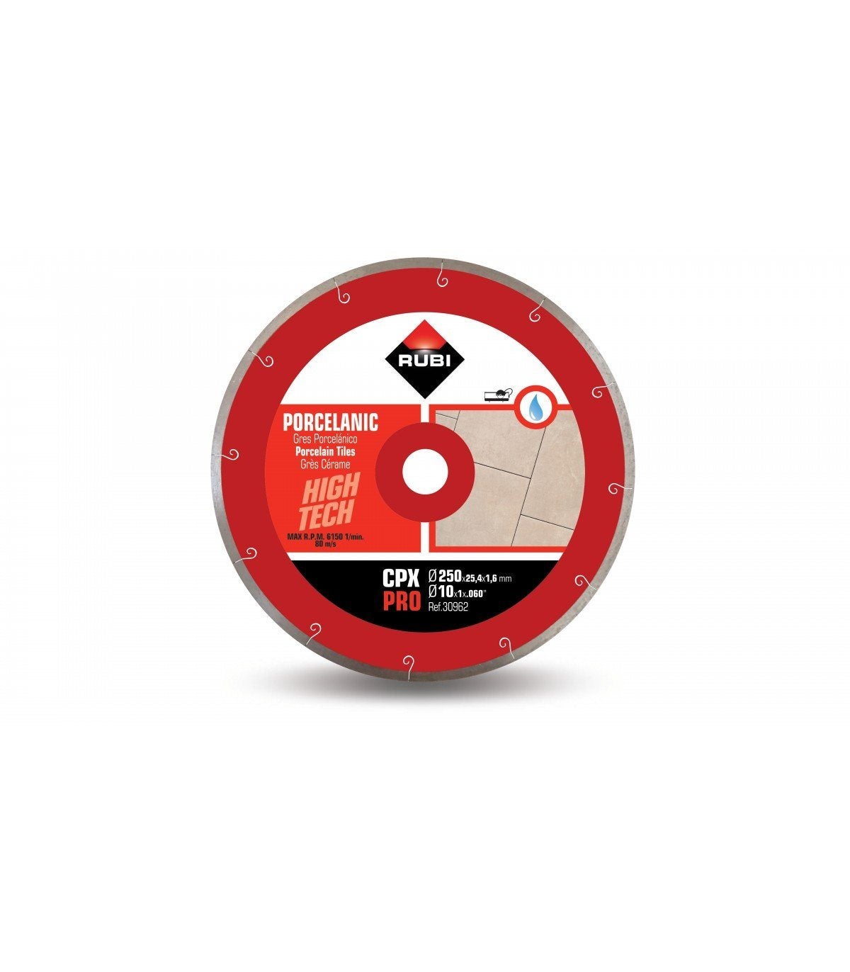 Disco Diamante Grés Porcelânico CPX-250 PRO Rubi 30962 - 2
