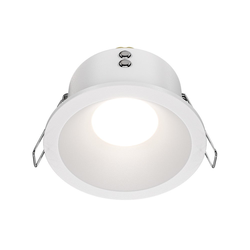 Oprawa sufitowa wpuszczana podtynkowa Zoom biała 1xGU10x50W okrągła IP65 wym: 4,5 x 8,5 x 8,5 cm aluminium Maytoni