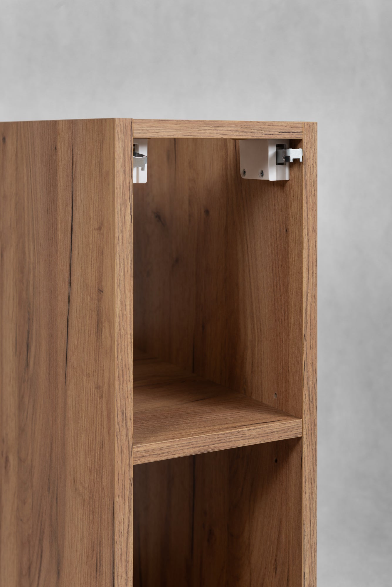 Meuble sous vasque à 4 portes FLOW CHÊNE 160 cm avec 2 x l'étagères - extensions et plan - 9
