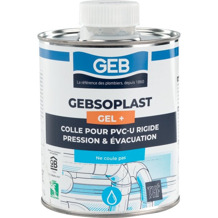 Colle PVC GEBSOPLAST GEL+ boite 1 L - 5