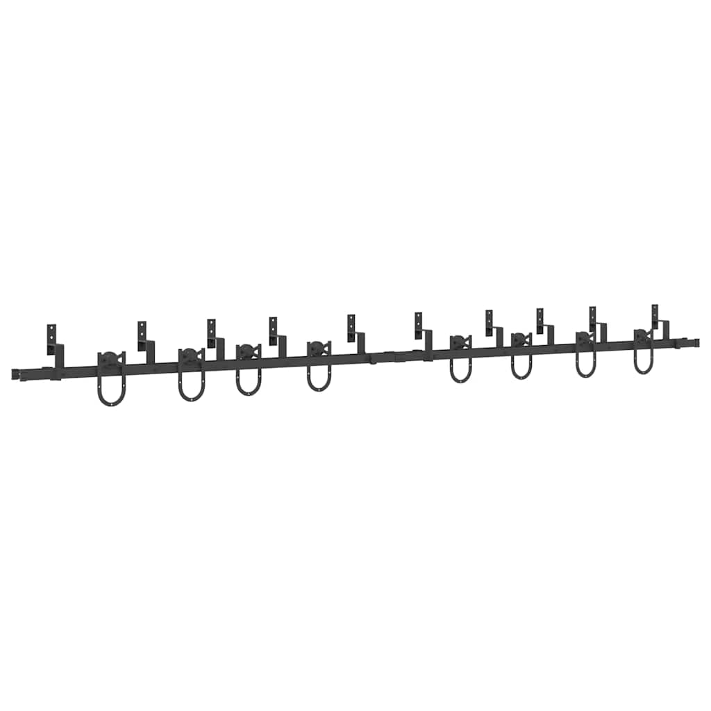 Kit de herrajes para puertas correderas acero negro 183 cm cfw54053