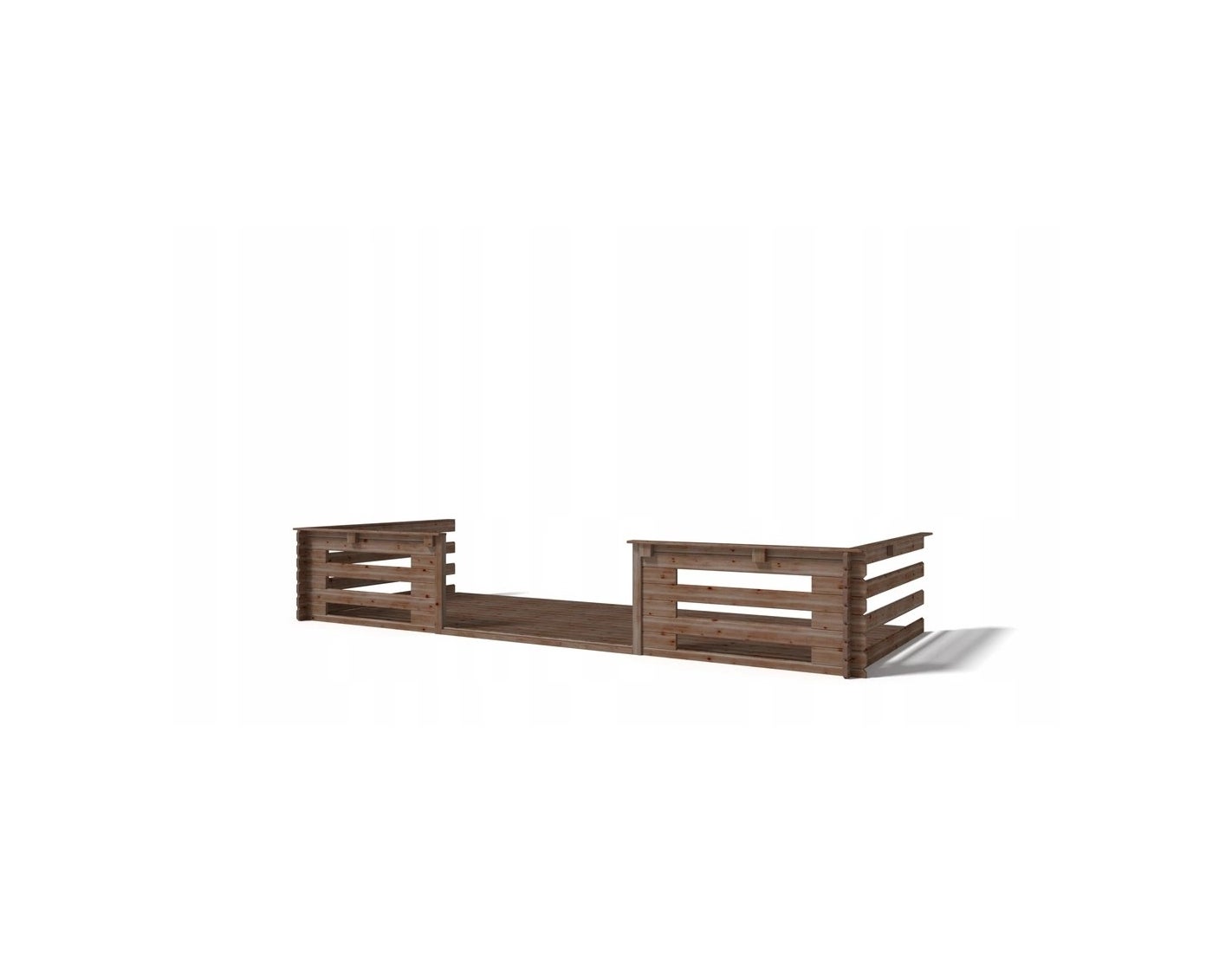 Weranda do domku ALTANKA 5x2 m - Kolor brązowy, drewniana, impregnowana, DOM603, 1szt.