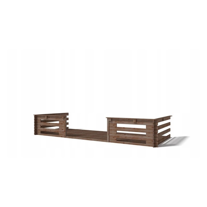 Weranda do domku ALTANKA 5x2 m - Kolor brązowy, drewniana, impregnowana, DOM603, 1szt.