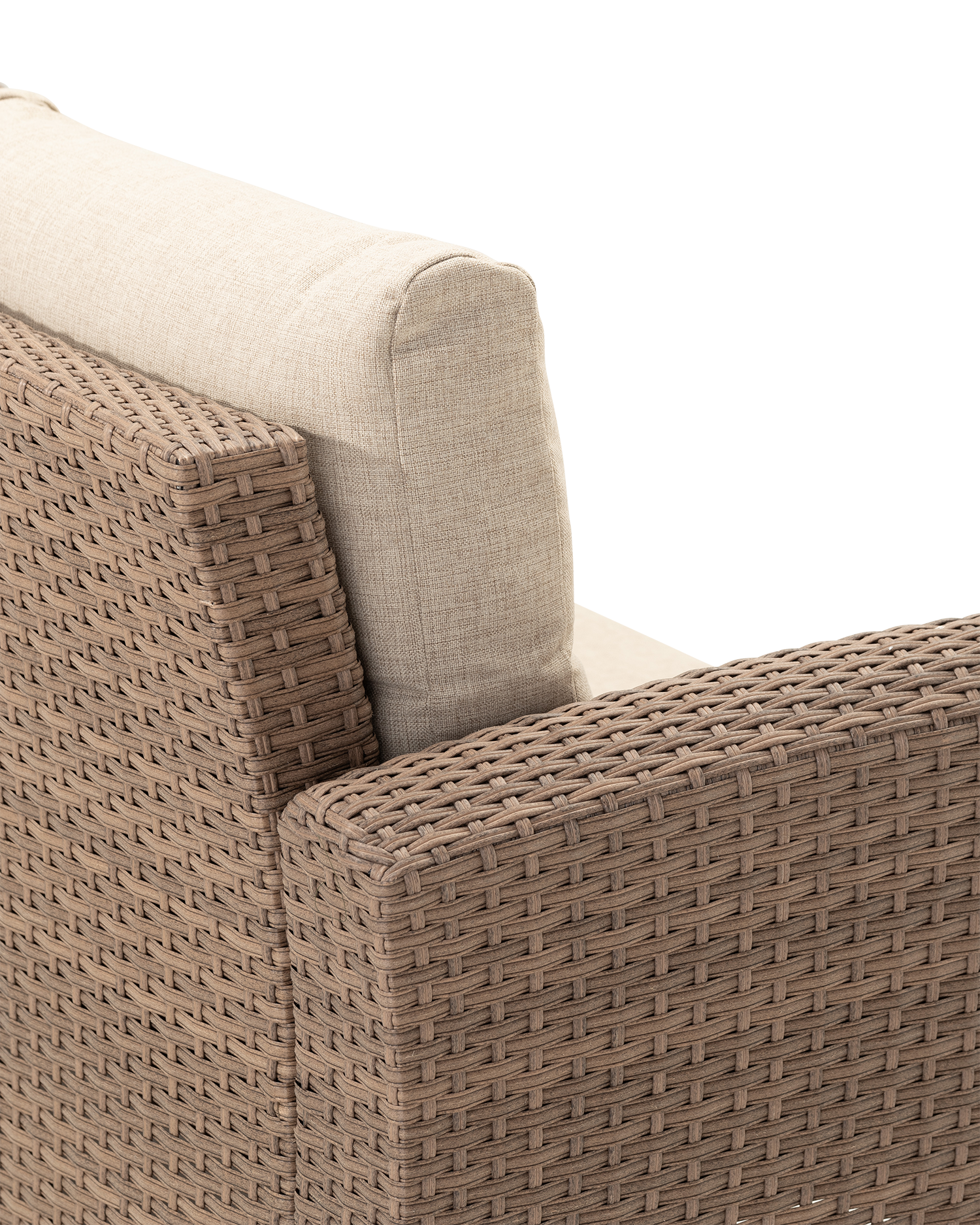 Poltrona in alluminio e rattan sintetico con cuscini - Bolonia - 8