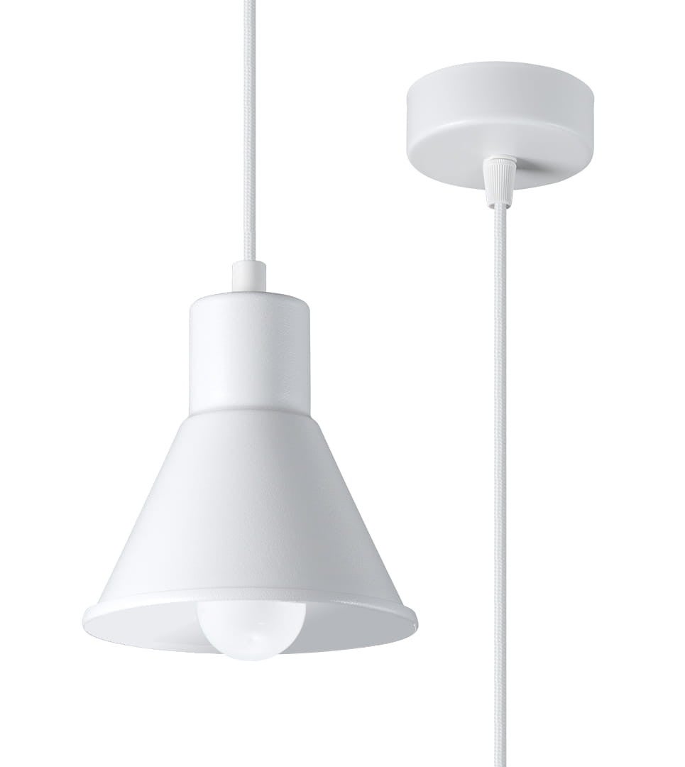 Lampa sufitowa wisząca Taleja biała 1xE27x60W wym: 120 x 14 x 14 cm metal Sollux Lighting