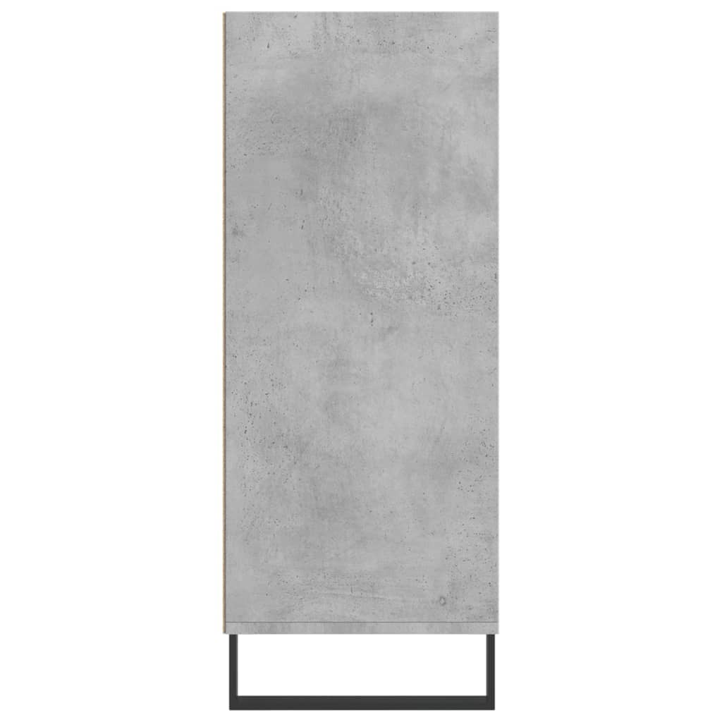 Credenza alta 57x35x90 cm in multistrato grigio cemento - 5