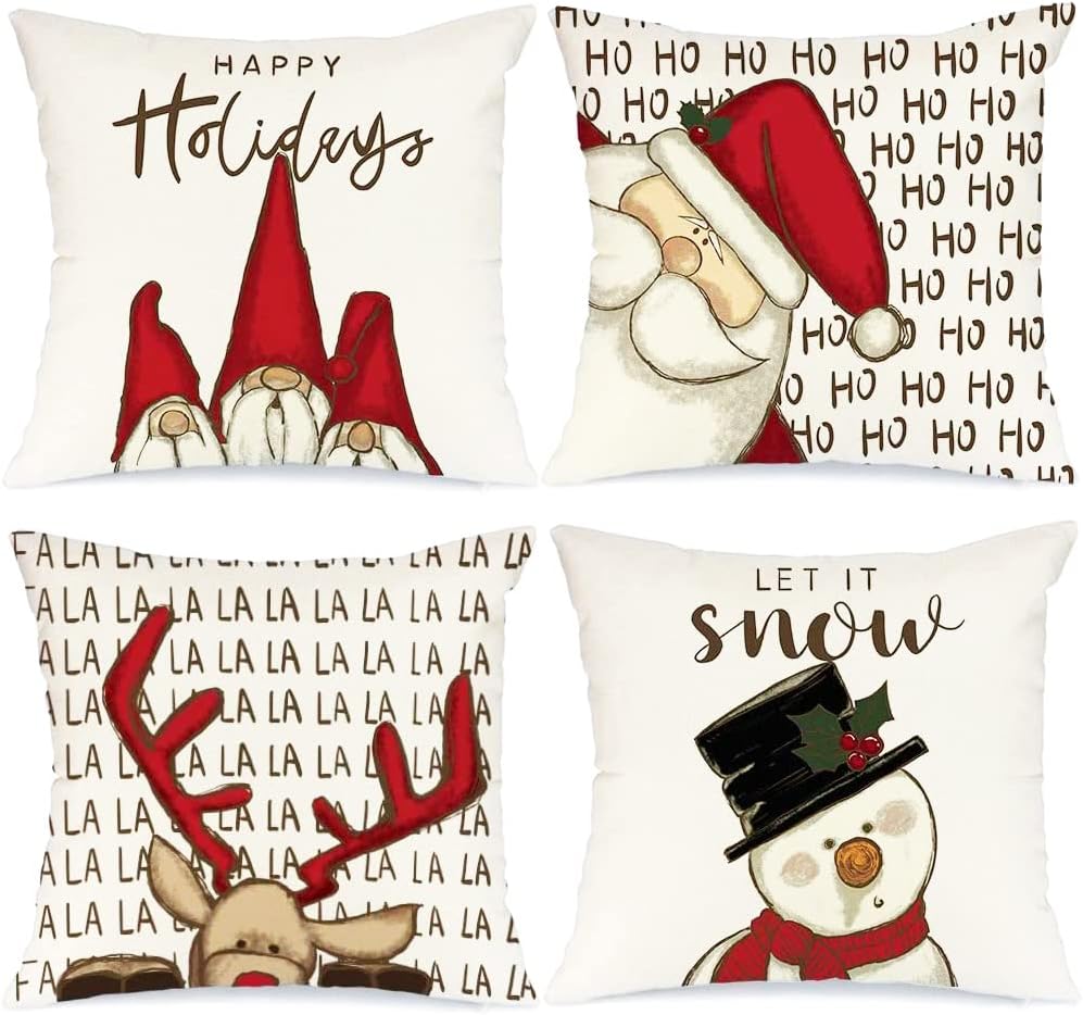 Coussin Lumineux Sapin De Noël – Lot De 2, Blanc, 43x48,5 Cm, Piles AA, Déco Salon/chambre Pour Fêtes - 4