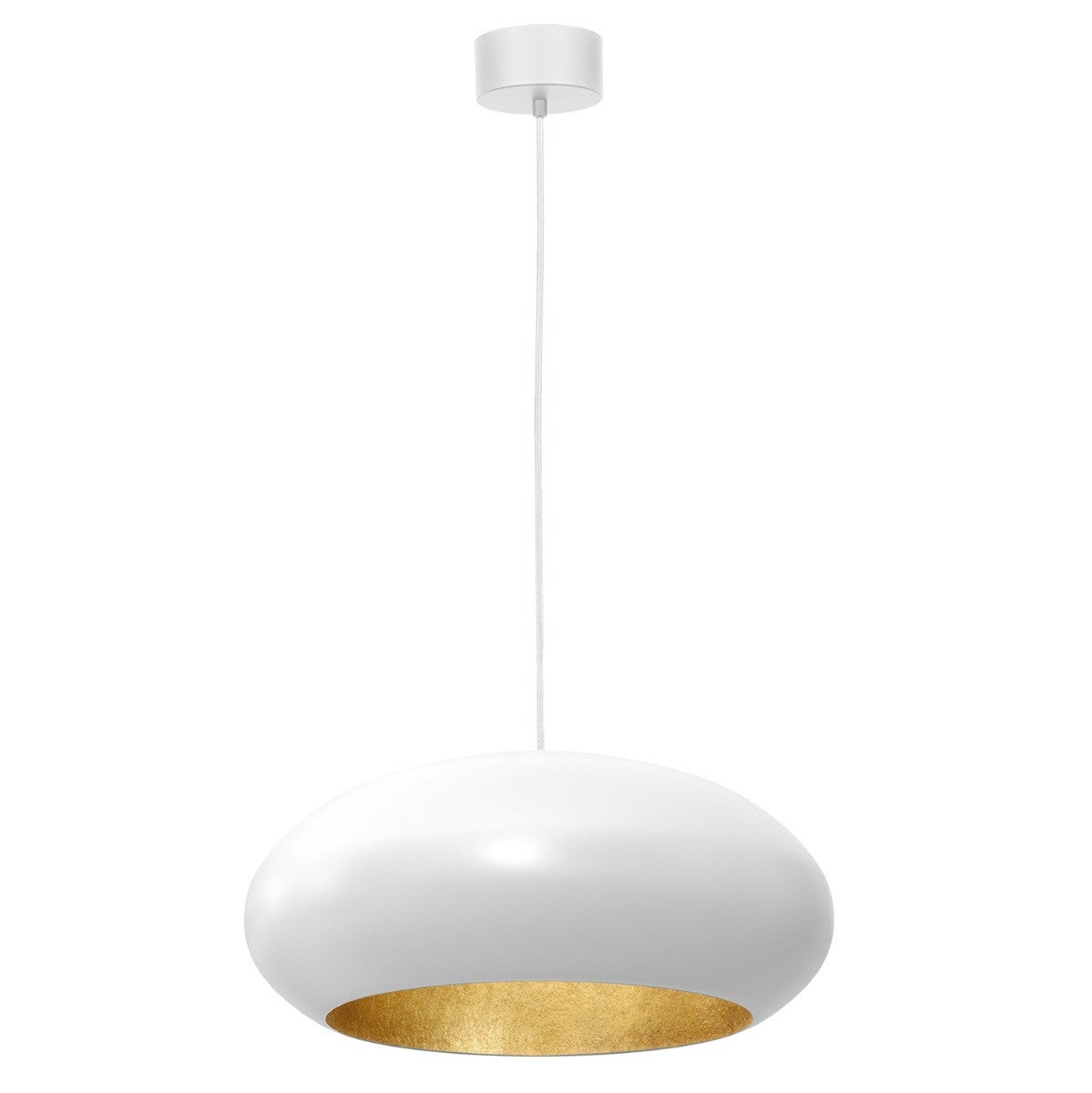 Lampa wisząca Compo biały mat-złota 1xE27x15W wym: 120 x 50 x 50 cm kompozyt Luminex