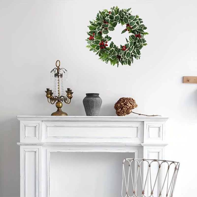 Ghirlanda natalizia, decorazione natalizia, ghirlanda per porta d'ingresso, ghirlanda natalizia da appendere, decorazione per feste di Natale - 42 cm - 4