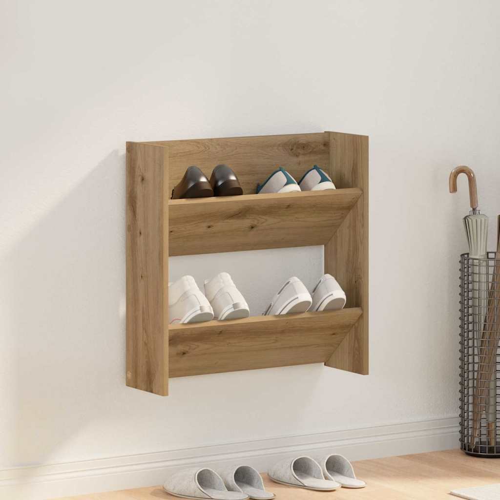 Szafka na buty z półką Dąb rzemieślniczy 60 x 18 x 60 cm vidaXL