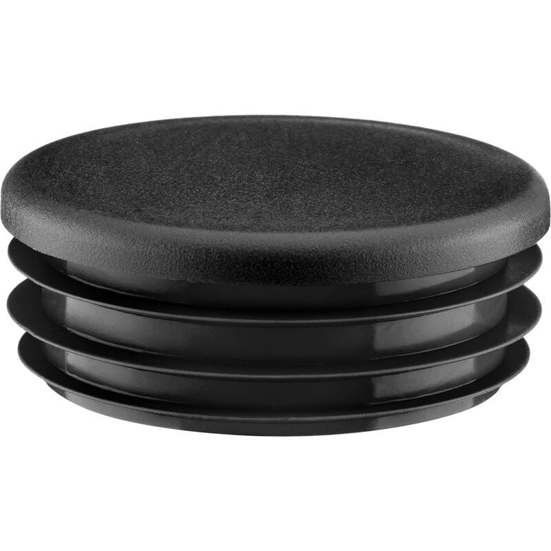 Zaślepki lamelowe Okrągłe 40 mm Czarne 4 sztuki Zaślepki do Rur Okrągłe Nakładki na Końce Rur 4 cm