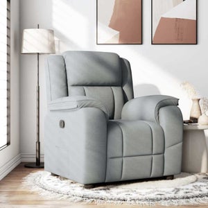 Poltrona Reclinabile VidaXL – In Tessuto Grigio Chiaro, Relax Per La Casa