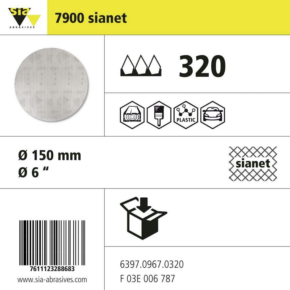Disque ponçage grille 7900 Korund 150mm K320 SIA - 3