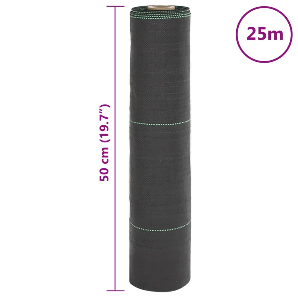 Membrane anti-mauvaises herbes en PP noire pour le jardin, 0,5 × 25 m - 8
