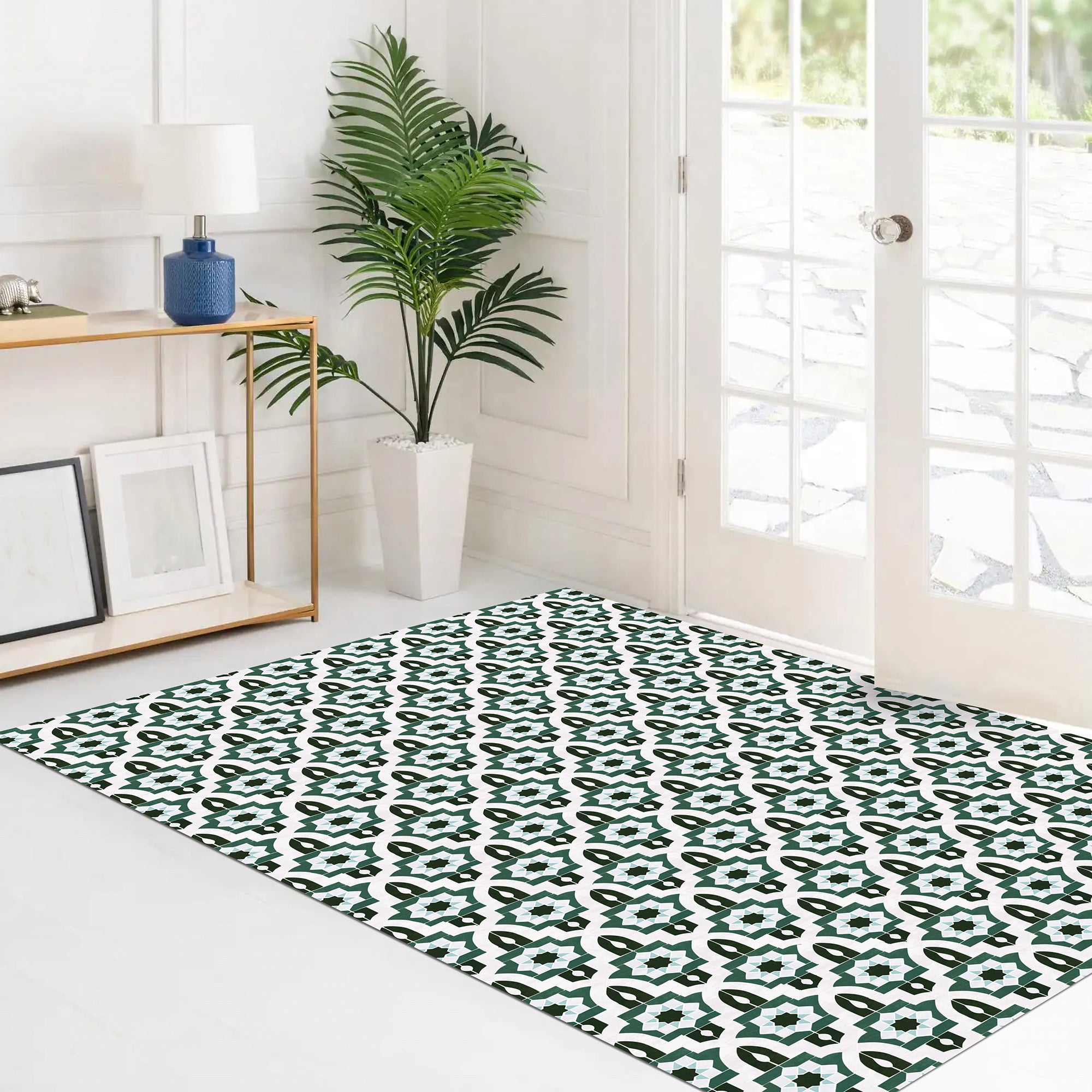 Cendrier Marocain Bleu Cobalt Motifs Losanges - Fabriqué Et Peint à La Main Avec Couvercle