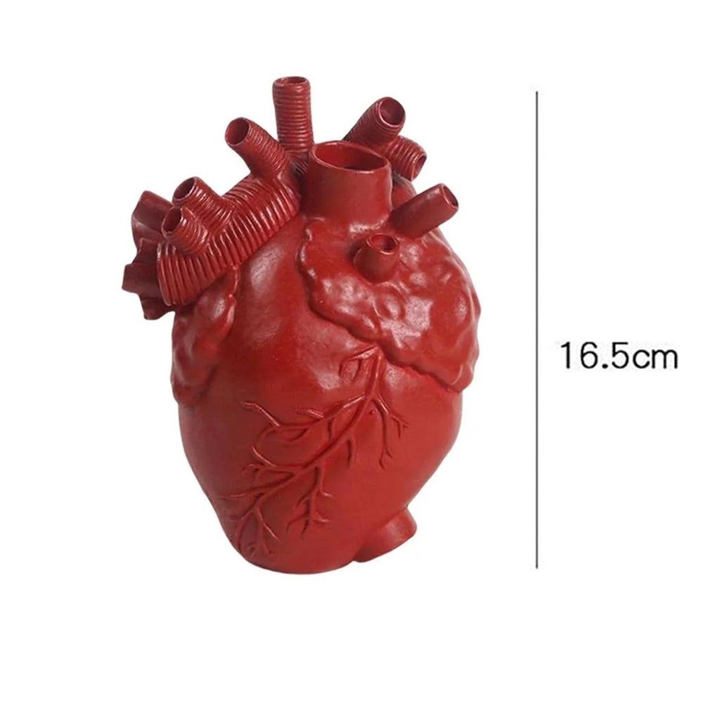 Tubayia Vaso a forma di cuore, per piante, per soggiorno, TV, armadio, camera da letto (bianco, 15 x 10,5 x 21 cm