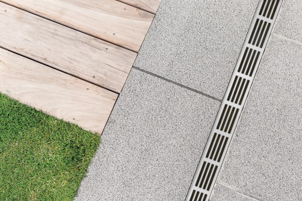 Caniveau de drainage étroit 6cm Classe A15 Grille design Aluminium Slimline ACO - 5