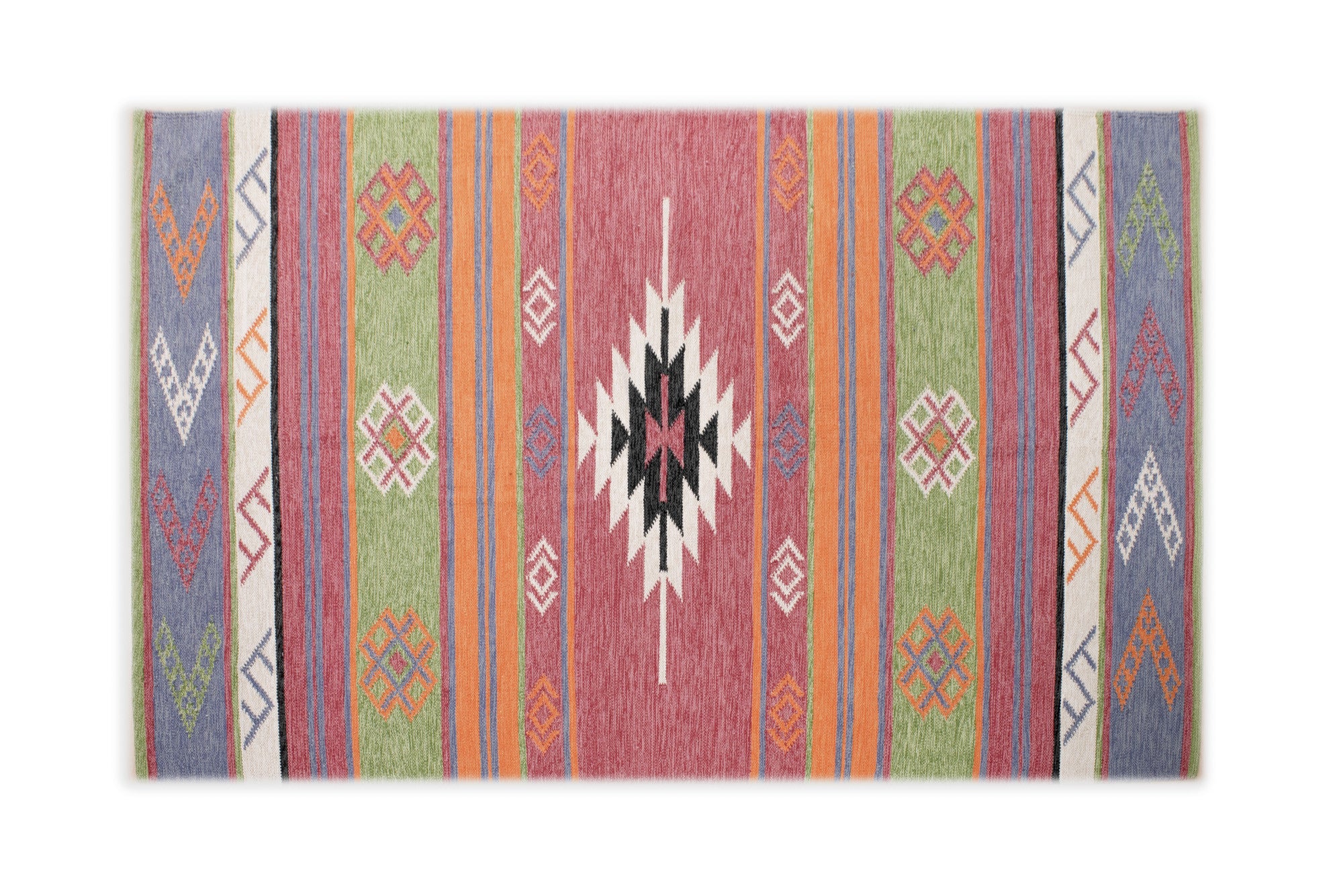 Dywan kilim bawełniany etniczny wielokolorowy 160x230cm