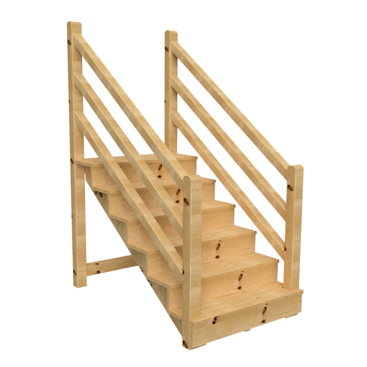Escalera De Madera VENEZIA Barandilla A Ambos Lados 6 Pelda os escalera-de-madera-venezia-barandilla-a-ambos-lados-6-pelda-os
