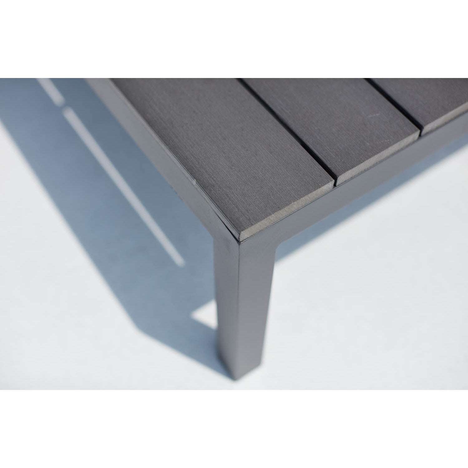Salon de jardin encastrable en Aluminium Gris 5 personnes - 7