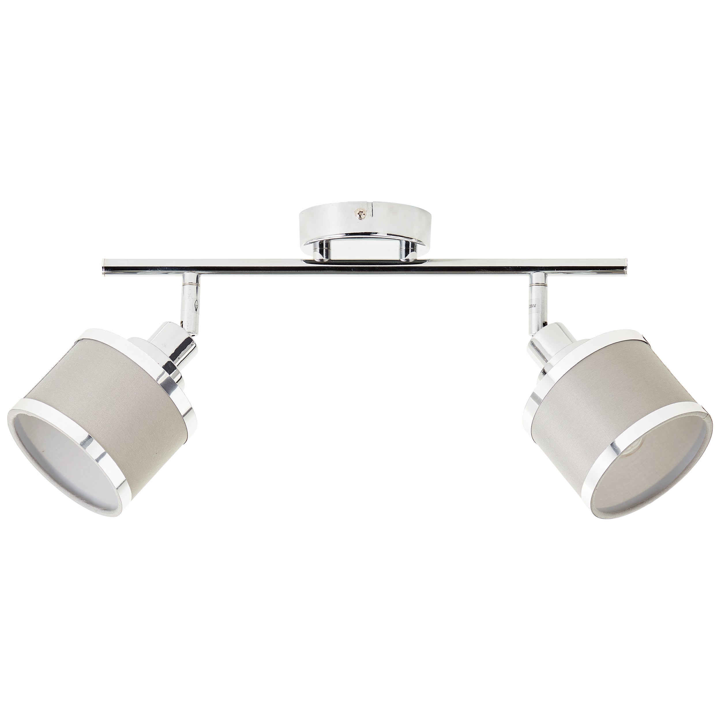 Brilliant Alexia spot lampa tuba 2-lichts chrom/szary metal 2x D45, E14, 28 W - 2