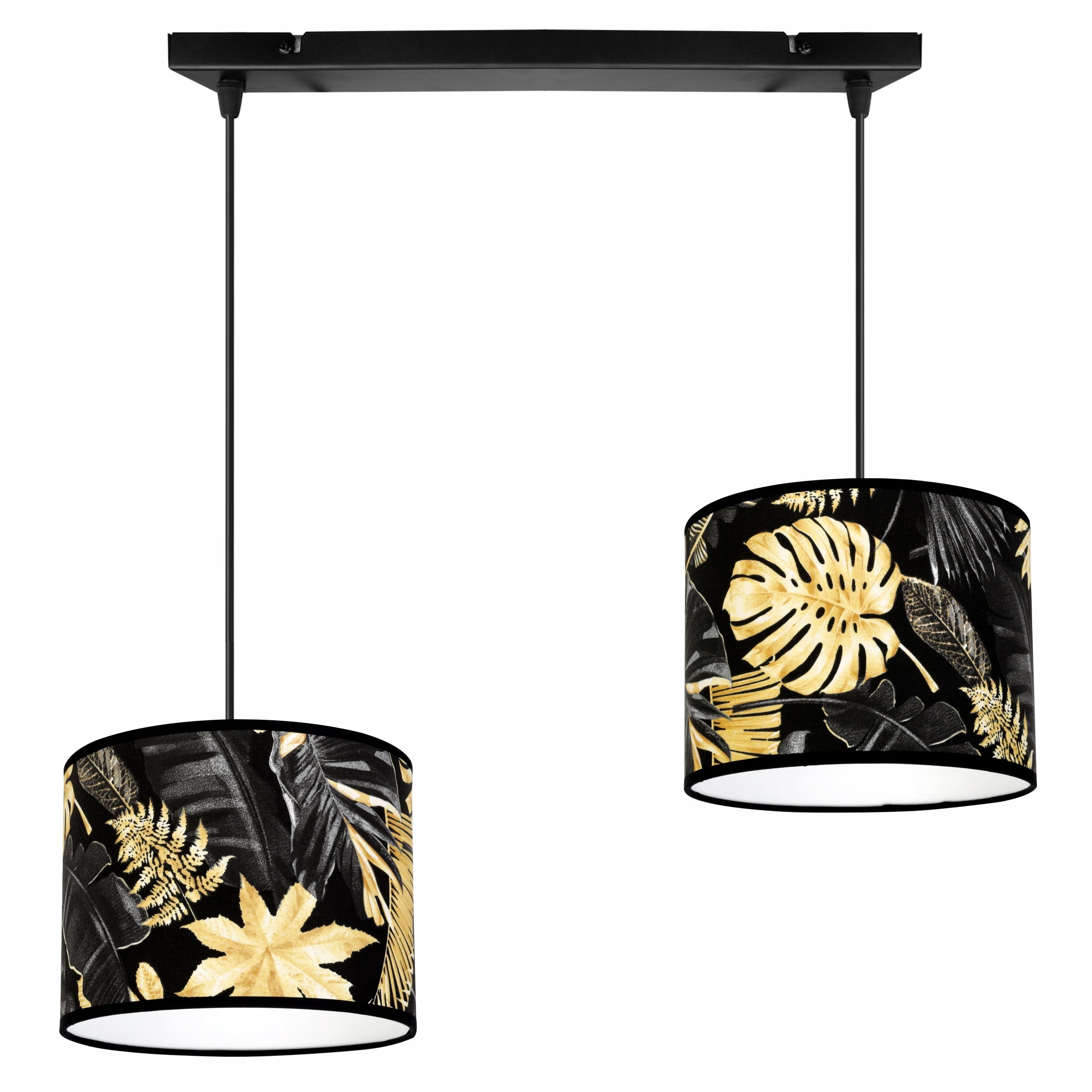 Lampa sufitowa wisząca z abażurem złote kwiaty Light Home LH