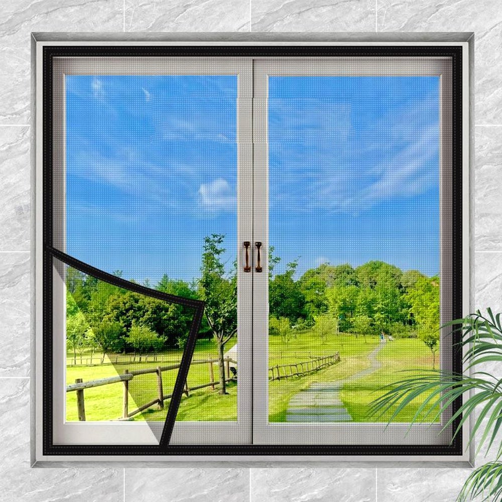 Moskitiera z zapięciem na rzep, 130x150 cm, przeciw komarom, moskitiera, docinana, nie wymaga wiercenia ani wkręcania