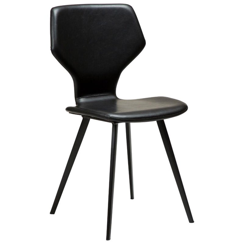 S.I.T Dan-Form krzesło stołowe PU skóra sztuczna czarny.