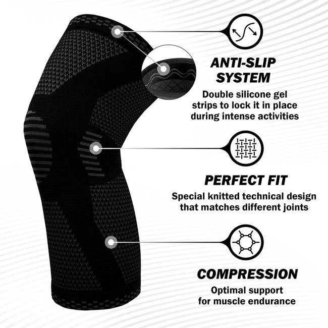 Kuangmi Ginocchiera Ortopedica per Sollievo dal Dolore, Recupero Articolare e Attività Sportive B-L-2XL Kuangmi Ginocchiera Ortopedica per Sollievo dal Dolore, Recupero Articolare e Attività Sportive B-L-2XL