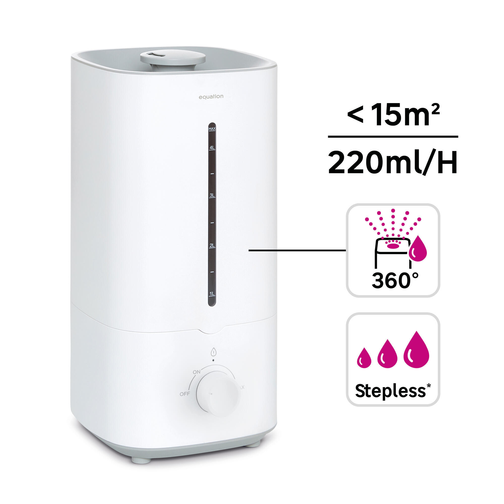 Humidificador de ar 4,5L, EQUATION - 5