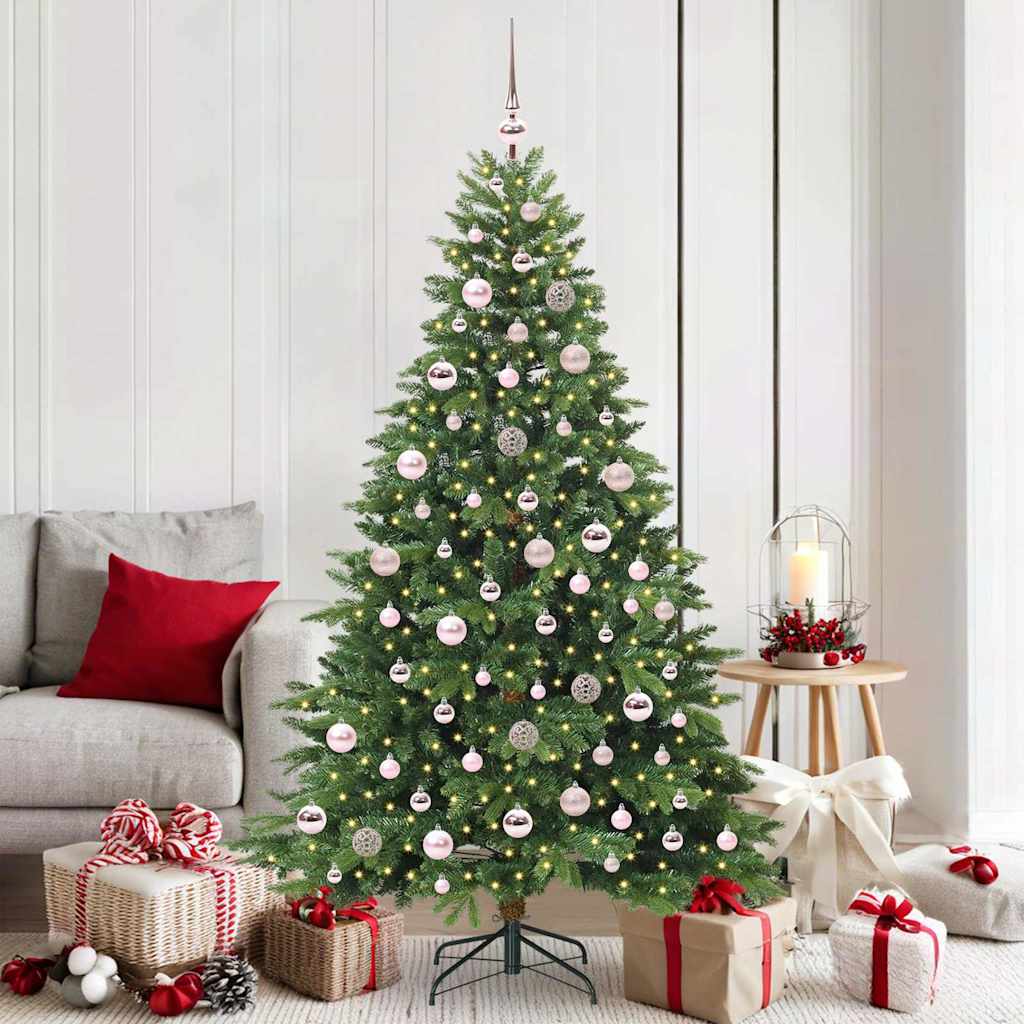 Sapin de Noël | Arbre de Noël artificiel avec 300 LED Vert 180 cm PE et PVC - 2