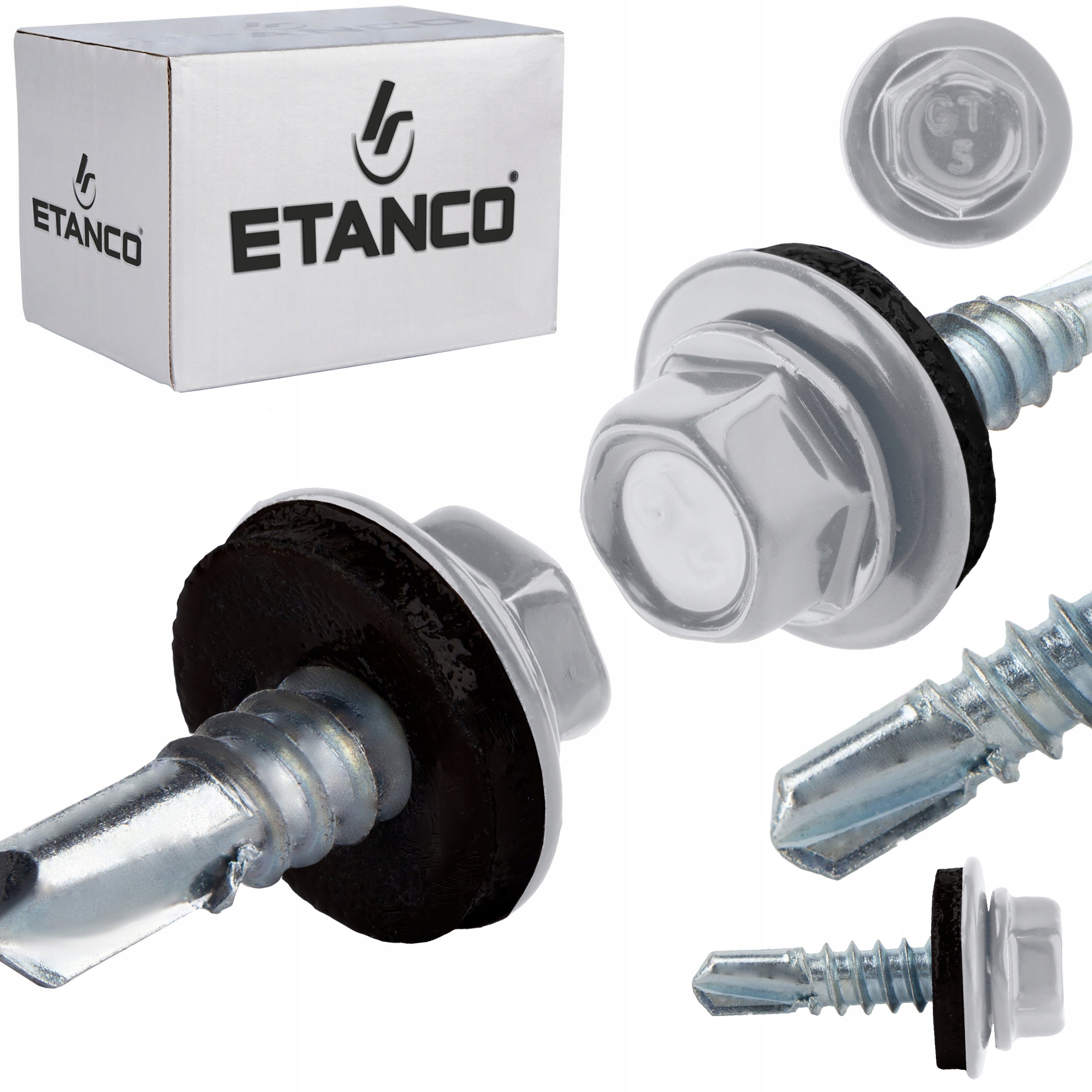 Wkręty samowiercące do stali, metalu ETANCO GT5 5,5x32mm RAL 9006 250 szt.