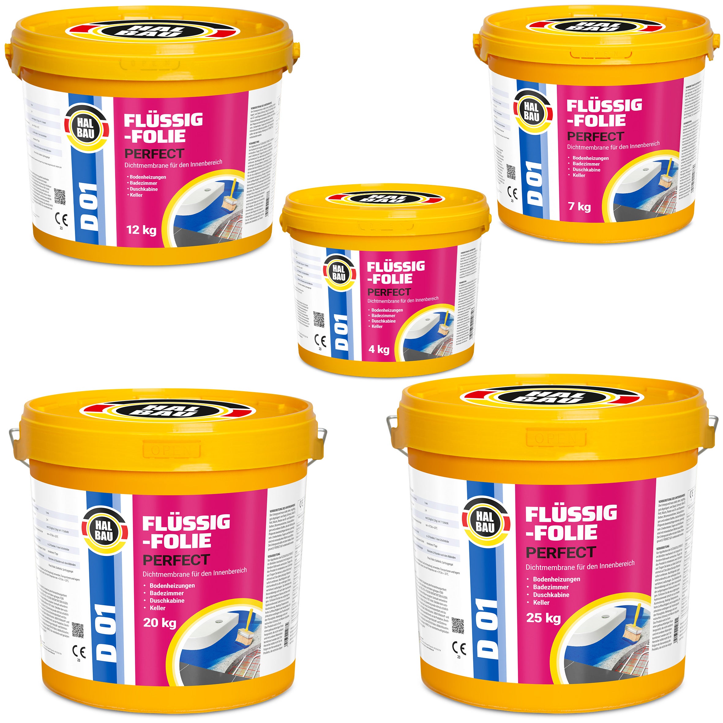 Film liquide Perfect étanchéité salle de bain Membrane d'étanchéité D01 - 20KG - 2