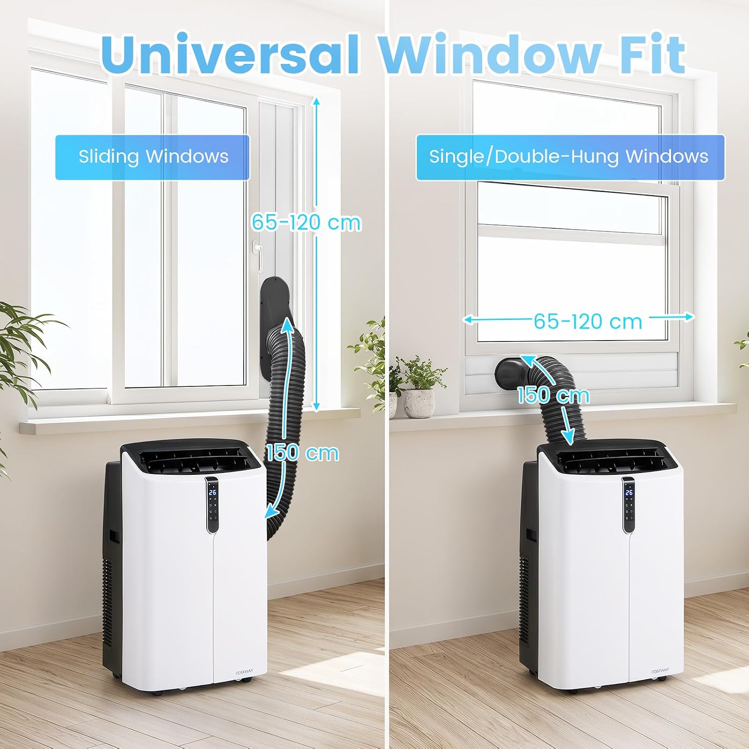 Climatiseur Mobile Silencieux 14000BTU, 5 en 1 Climatiseur Portable, Refroidissement, Déshumidification, Ventilation, Mode Sommeil, 70 m² - 7