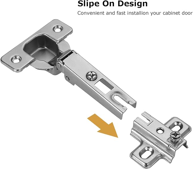 2 pièces Recouvrante Charniere Porte Cuisine, angle d'ouverture 110 ° de Charniere Porte Placard charnière pour porte meuble de cuisine charnière - 2