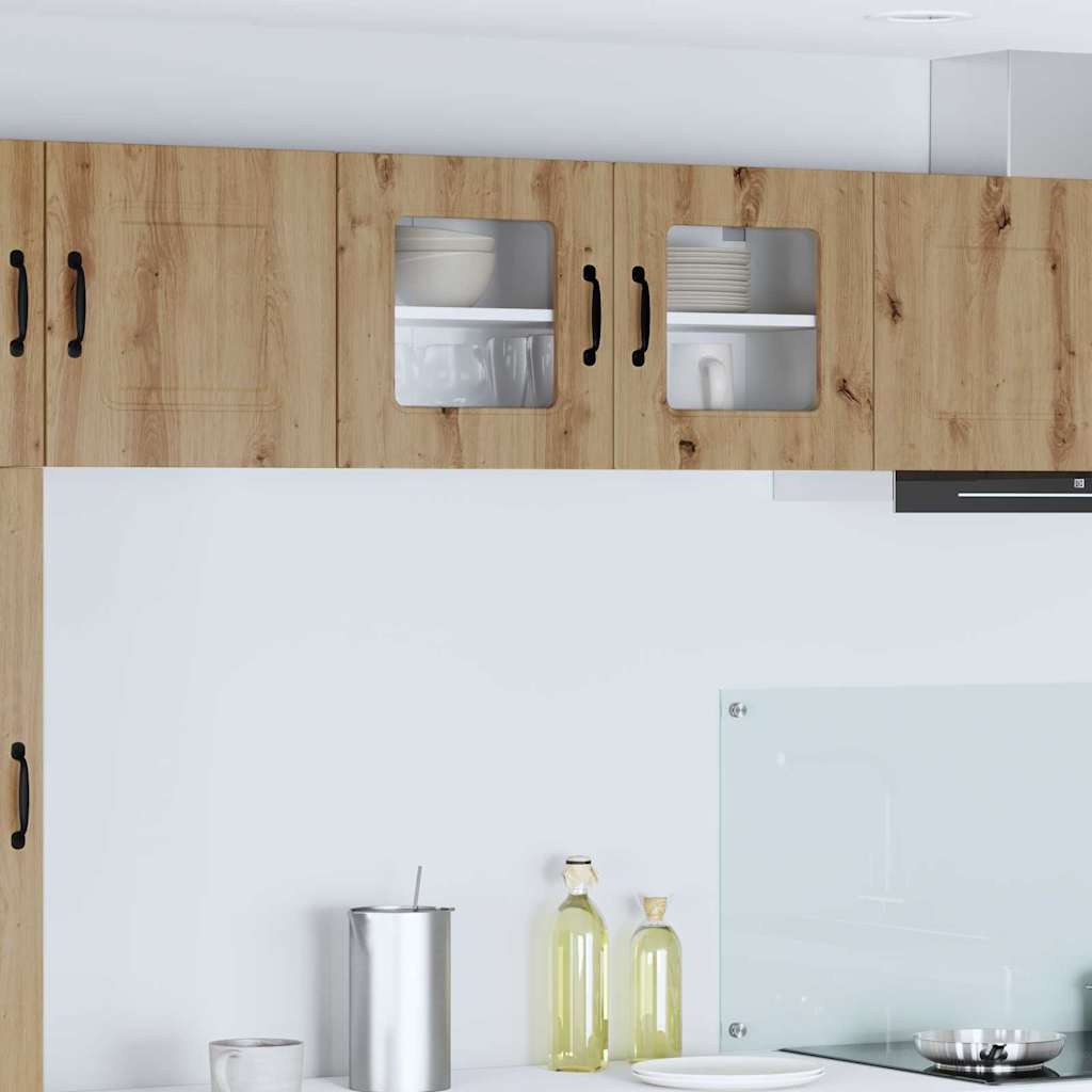 Armoire De Cuisine Blanche Avec Plan De Travail Chêne - 2 Tiroirs & 4 Placards - Réglable Et Facile à Monter - 3