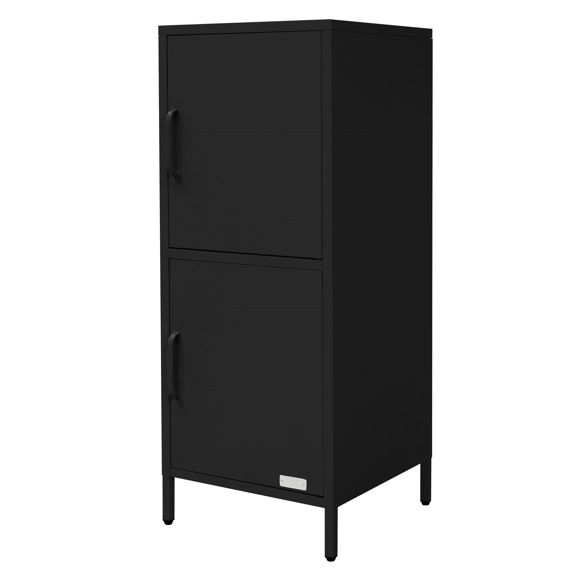 ML‑Design szafka metalowa czarna 40x1015x40 cm biurowa z 2 drzwiami regulowane polki do przechowywania dokumentow ksiazek teczek akcesoriow