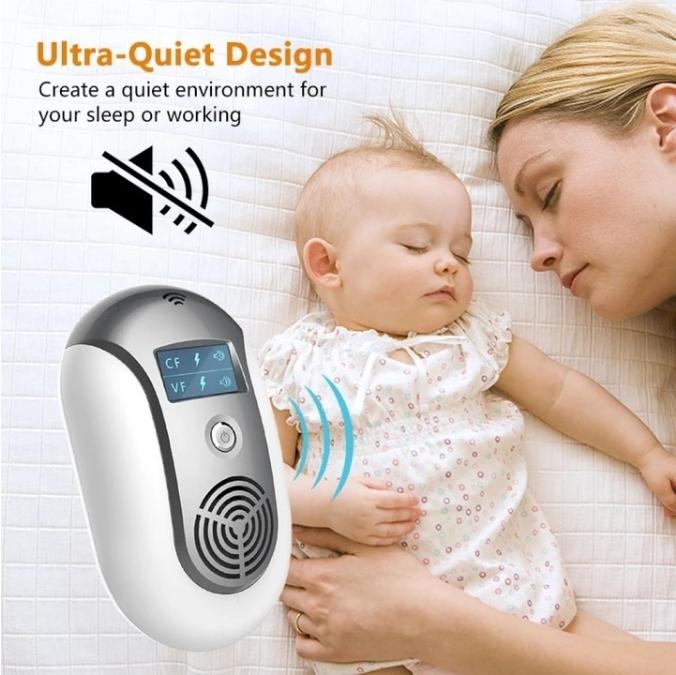 Répulsif électronique ultrasonique pour souris et nuisibles avec 18 fréquences automatiques, affichage LED, sans toxines, pour maison, bureau - 5