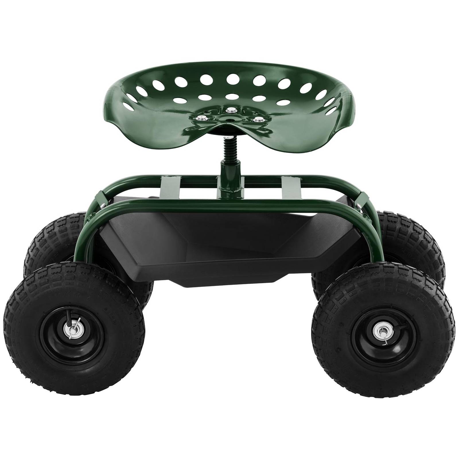 Siège de jardinage - hillvert - Capacité : 150kg - 4 grandes roues - Hauteur réglable - 3