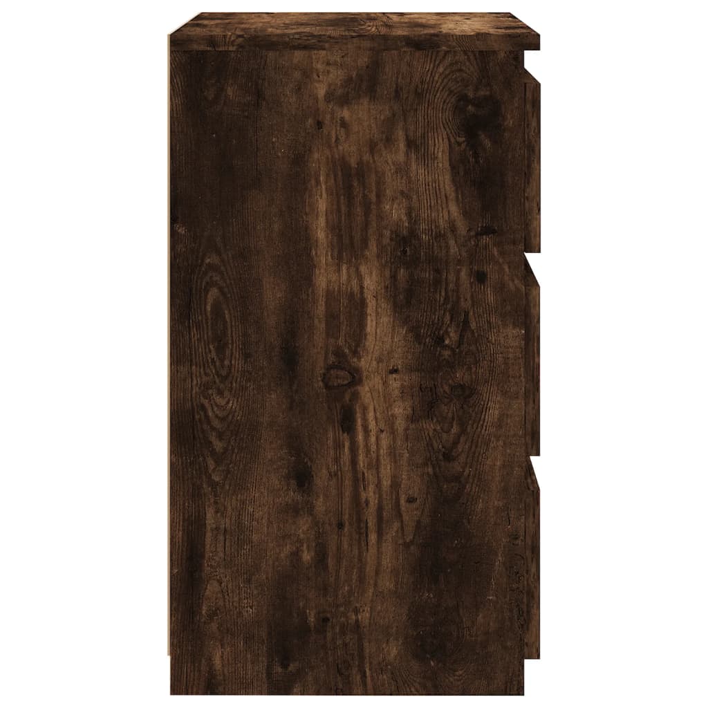 Lot de 2 Tables de chevet，Table d'appoint, Table de nuit pour Salon Chambre Chêne fumé 40x35x62,5cm Bois d'ingénierie106539 - 6