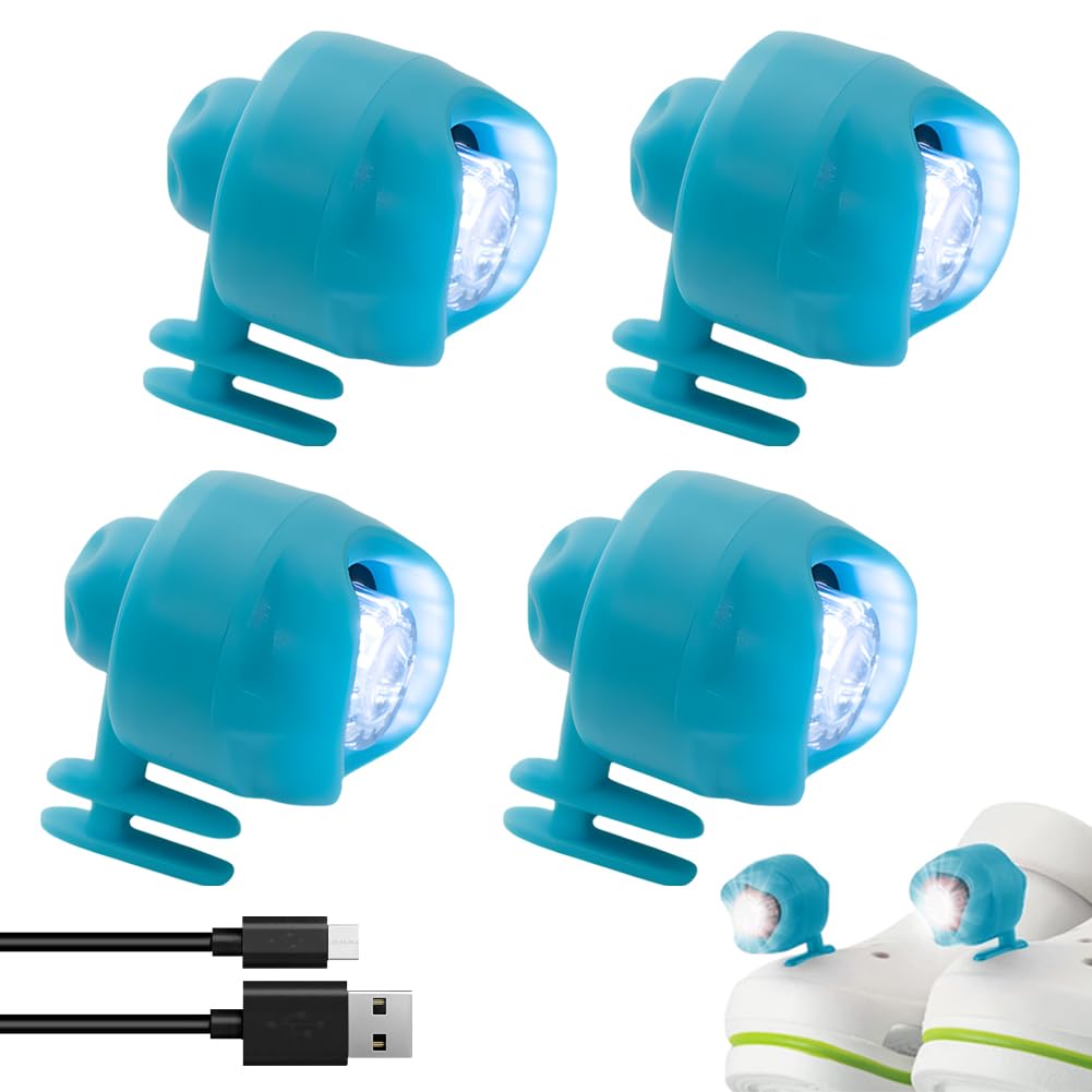 Zestaw Latarek USB do Crocsów do godzin pracy na baterii Wodoodporność tryby Lampki do Butów na Zewnątrz dla Psa do Chodzenia na Kemping Wędrówki
