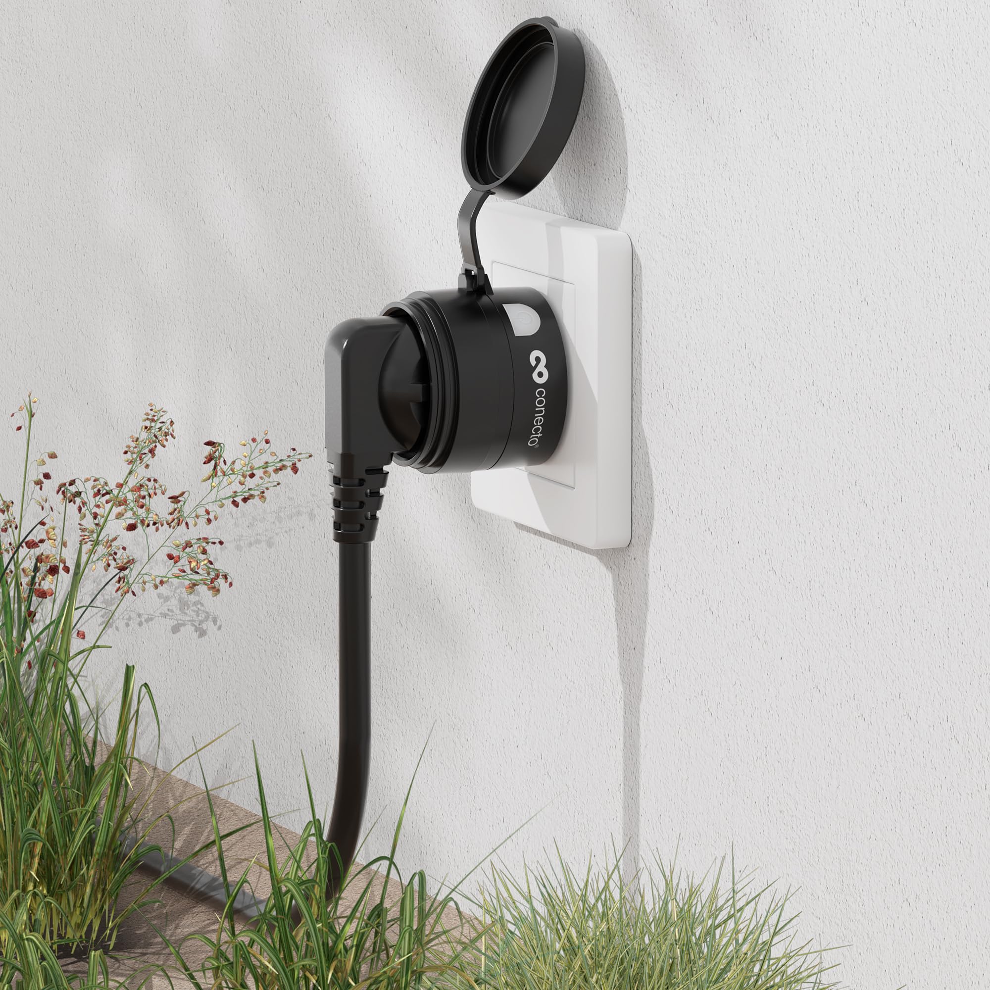 conecto prese di corrente radiocomandate con telecomando da esterno, 2300 Watt, 230V, 1 x presa di corrente con radiocomando, set da esterno, IP44, ri - 4