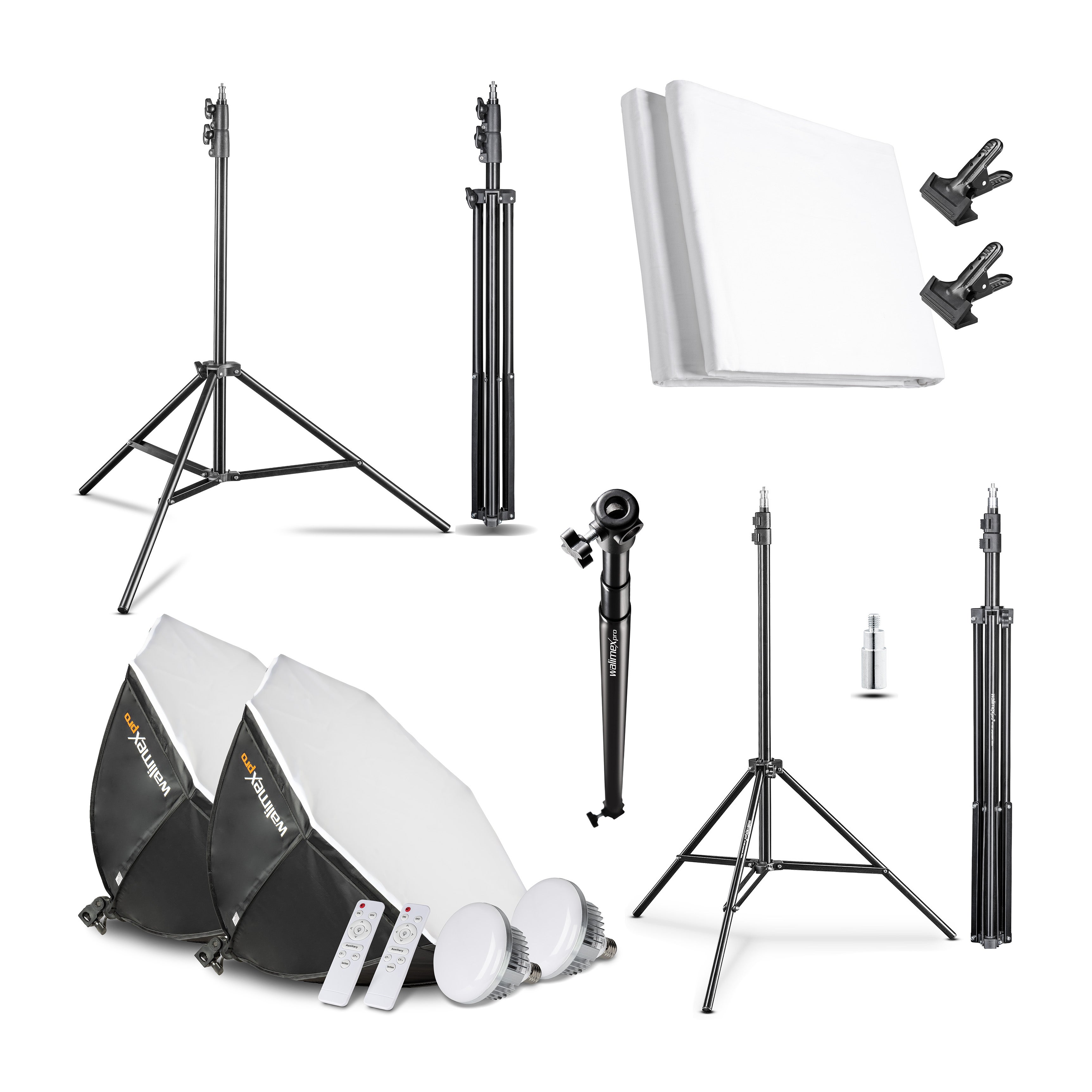 Set Fotografico Fondo Avvolgibile Walimex Pro 155x200 Cm Bianco - Sfondo Per Studio Fotografico Rullino Fotografico - 2