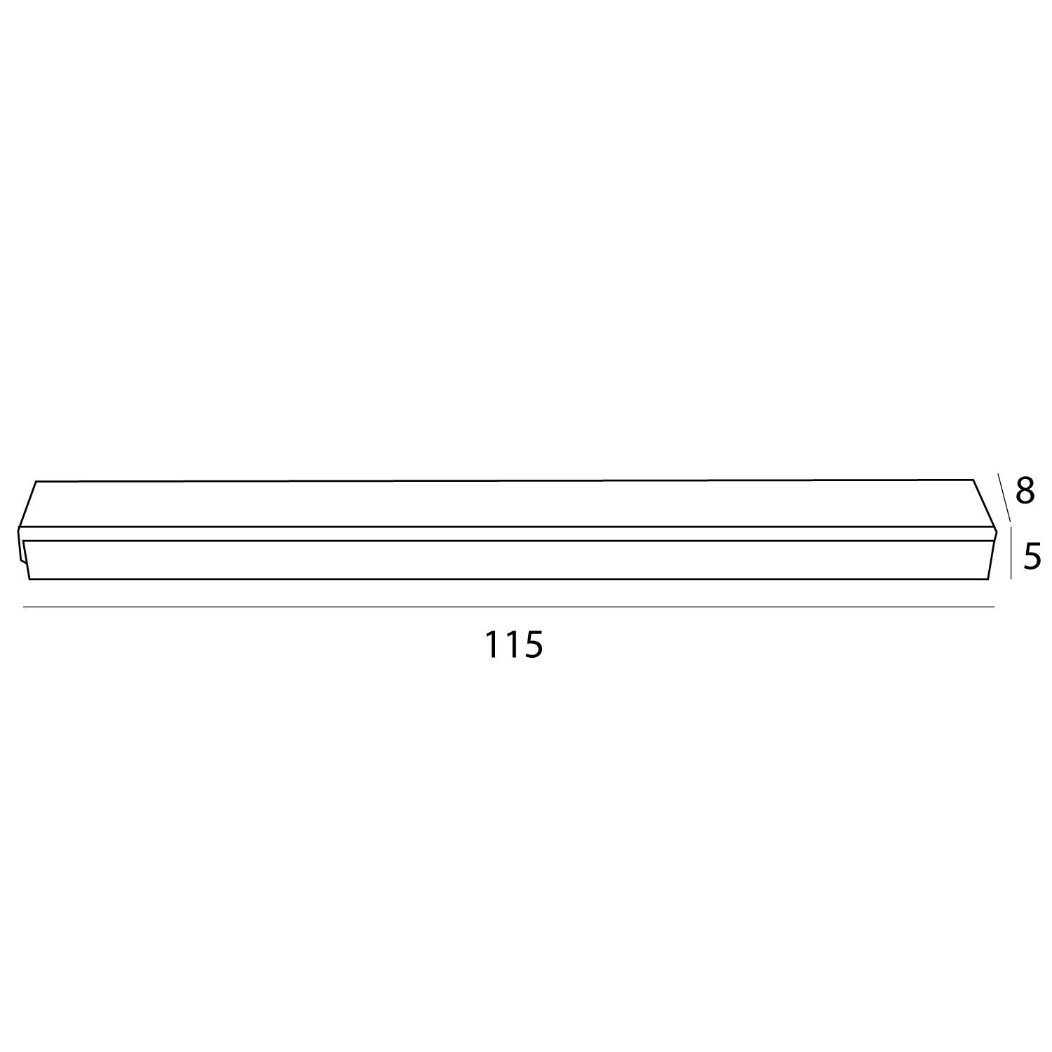 Lampa sufitowa liniowa LED FLEX 15W ciepła 1355lm aluminium czarna wym:8x58x5cm IP20 Maxlight