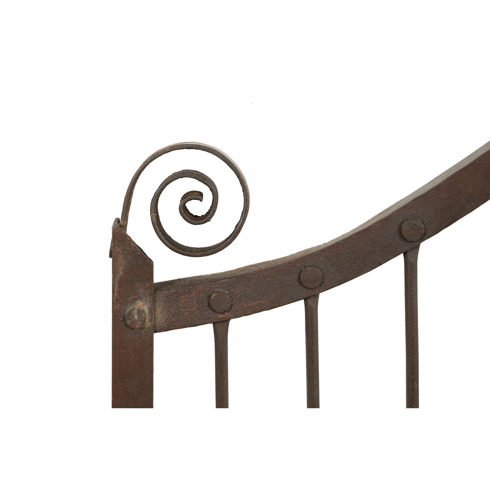 BISCOTTINI Portail en Fer Forgé pour Extérieur 115x115x5cm - Portillon de Jardin avec Finition Marron Vieilli - Portillon Battant pour Entrée - 5