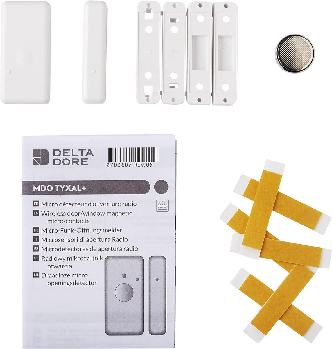 Delta Dore - Micro-détecteur d'ouverture MDO BL Tyxal+ pour baie - 6412305 - 3