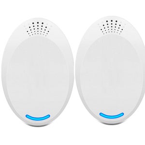 Répulsif Ultrason 2 En 1 - Anti Moustiques, Souris Et Cafards Avec Veilleuse LED - Lot De 2, Blanc