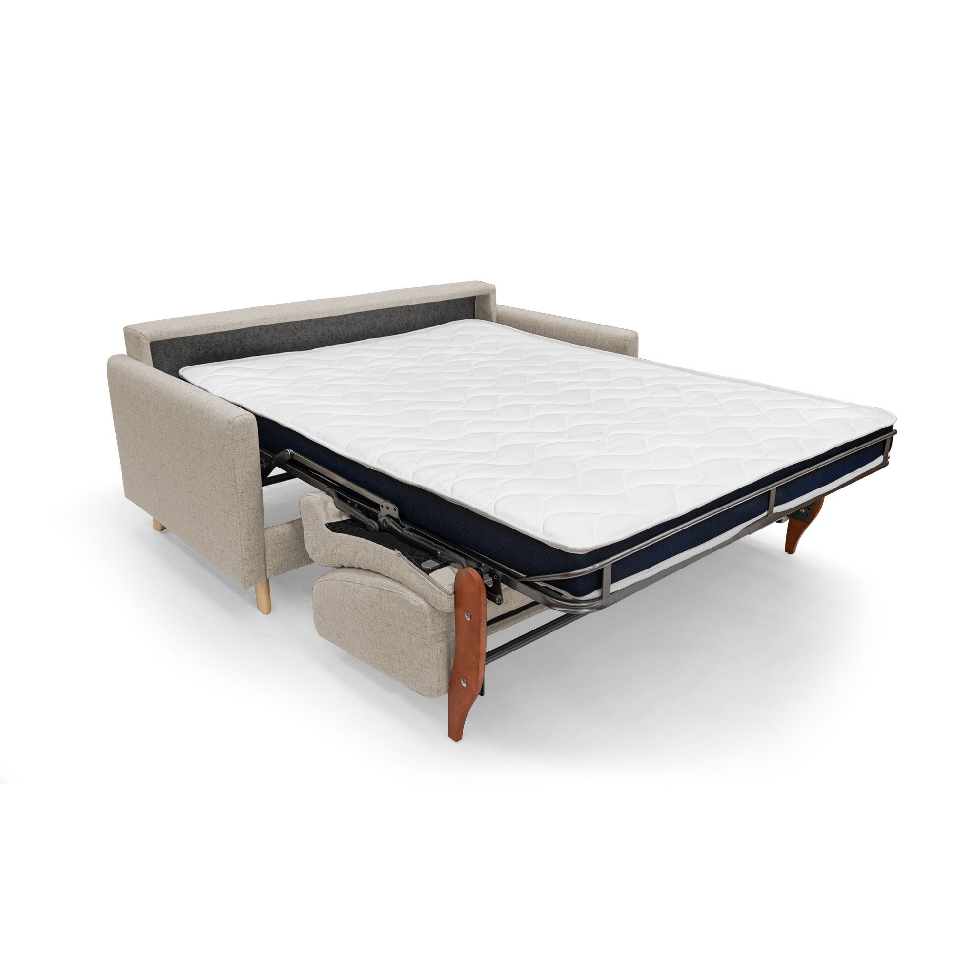 Edgar Canapé lit convertible en tissu FELIS imperméable T03 180 cm (mat. 140x197) beige - 2
